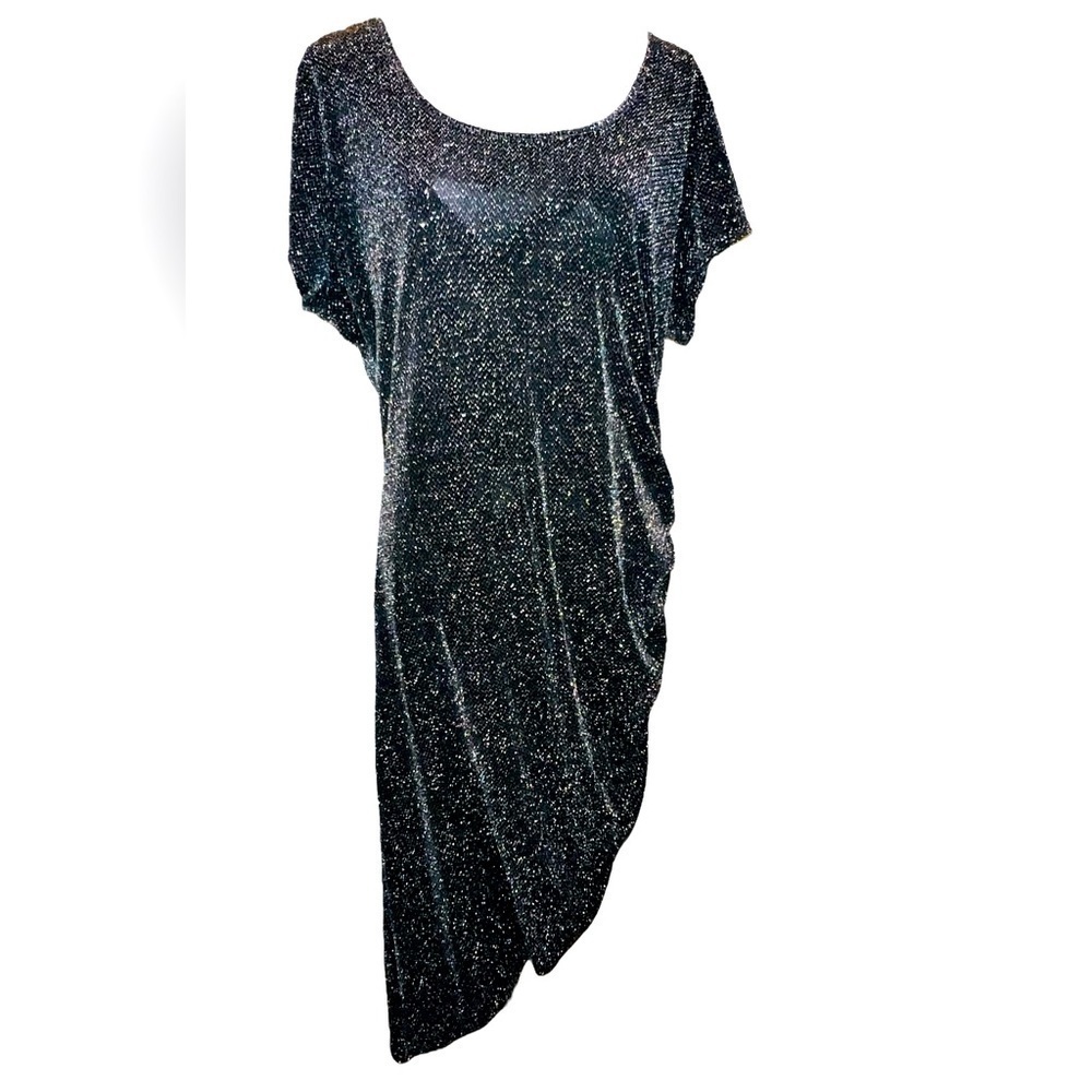 NWT Forever Rose Couture Ruched Sparkly Party Evening Cocktail Wedding Dress 2X